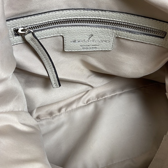 Alberta Di Canio Italian Made beige or stone color Leather crossbody or shoulder - Picture 10 of 15